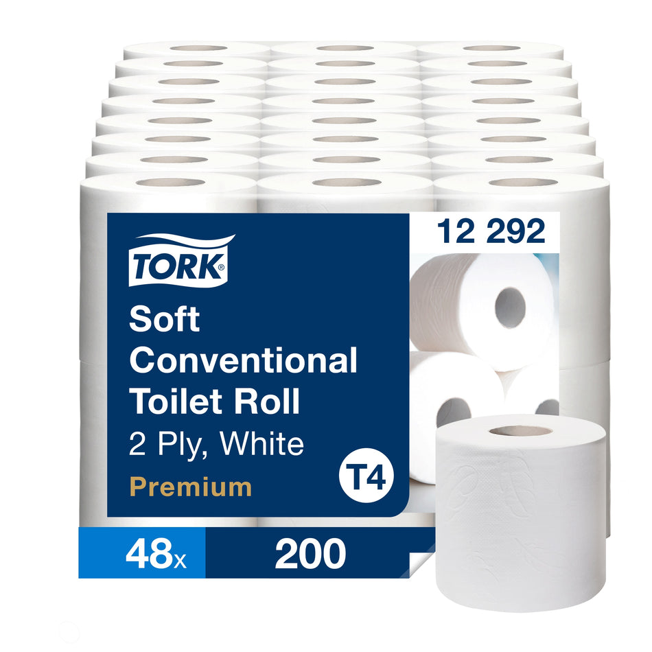 Tork Papier Toilette Rouleau traditionnel doux blanc T4