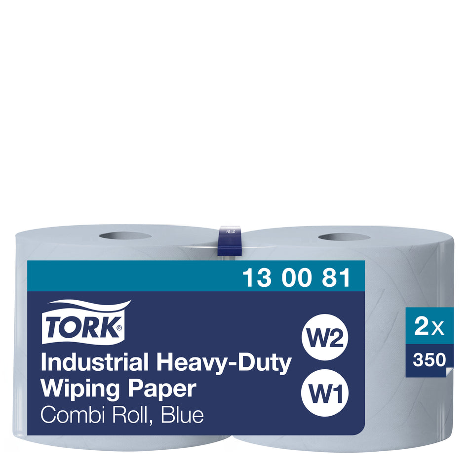 Tork Papier d'Essuyage Industriel ultra-résistant bleu W1/2