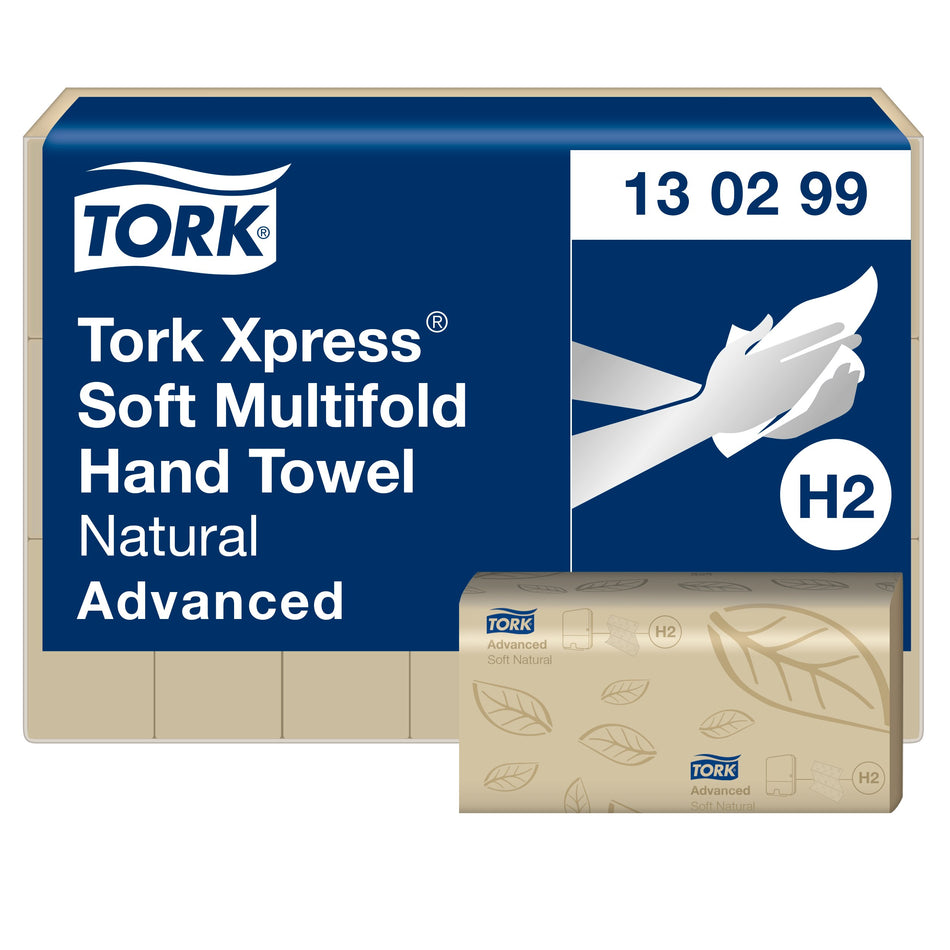 Tork Xpress® Essuie-mains interfoliés doux naturels H2