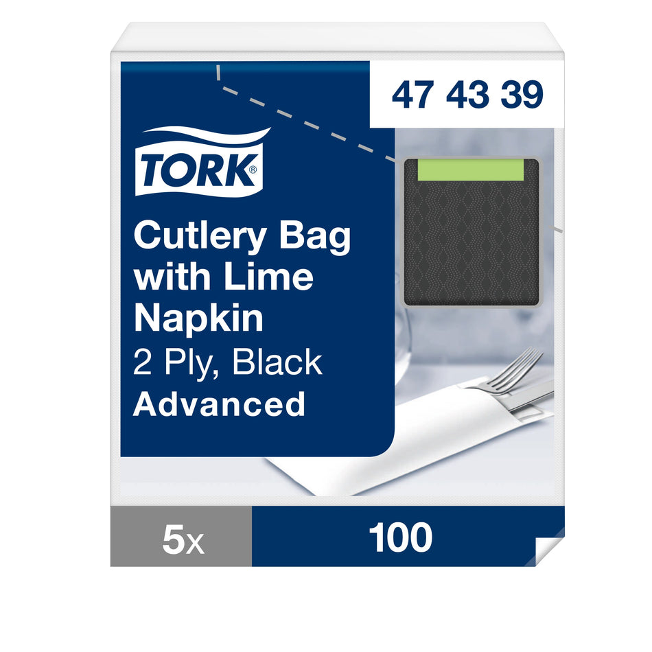 Tork hygienische Bestecktaschen Schwarz