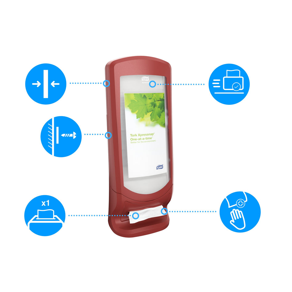 Tork Xpressnap® Distributeur de Serviettes grande capacité coquelicot N4