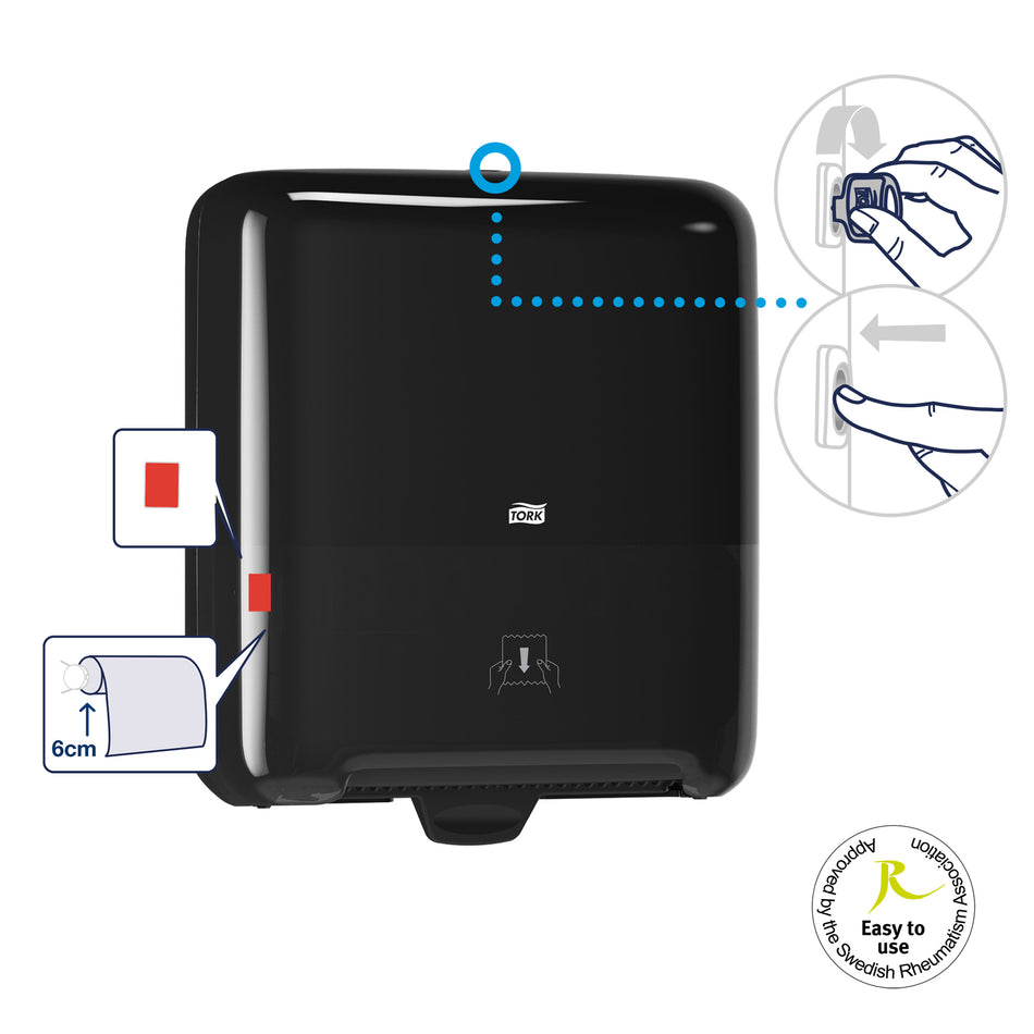 Tork Matic® Distributeur pour rouleau d'essuie-mains noir H1