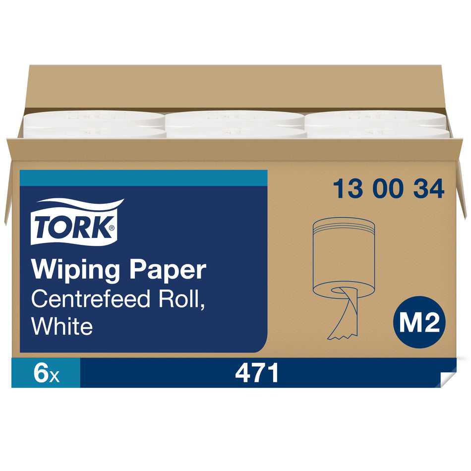 Tork Papier d'Essuyage à Dévidage Central blanc M2