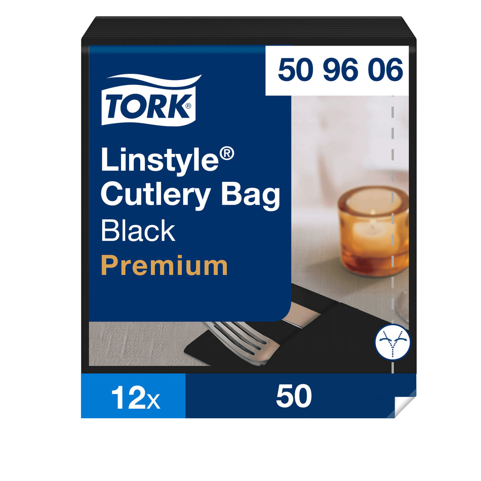 Tork LinStyle® Bestecktaschen Schwarz