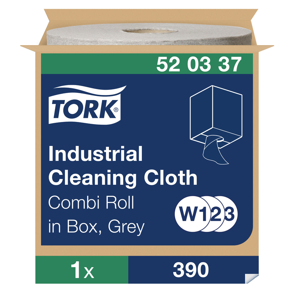 Tork Chiffon de Nettoyage industriel Bobine gris W1/2/3