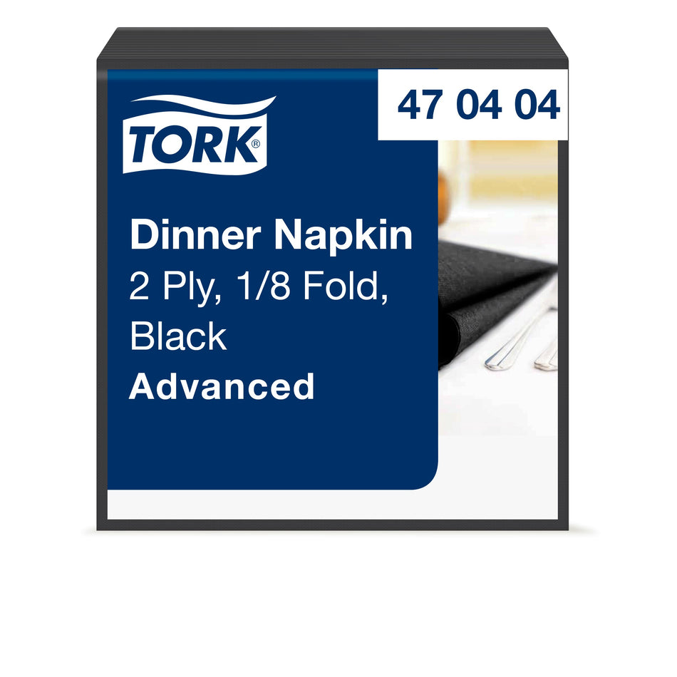 Tork Dinnerservietten Schwarz
