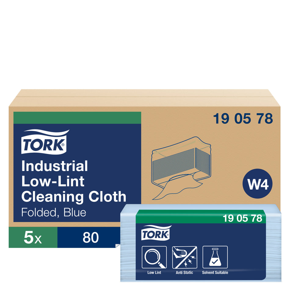 Tork Fusselarme Industrie Reinigungstücher Blau W4