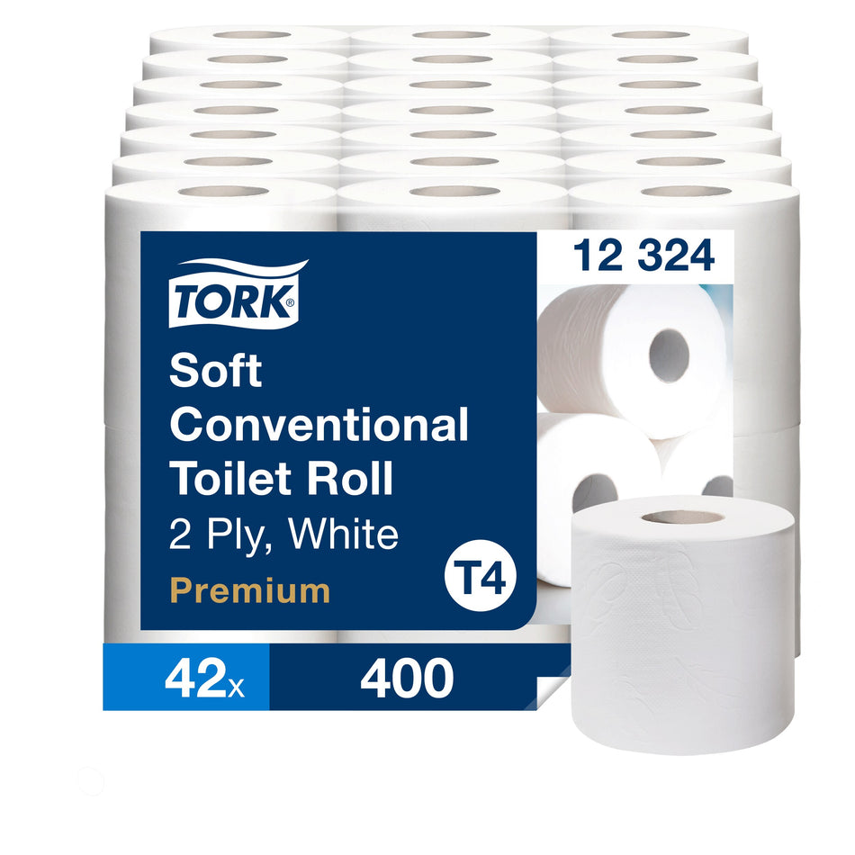 Tork Papier Toilette Rouleau traditionnel doux blanc T4
