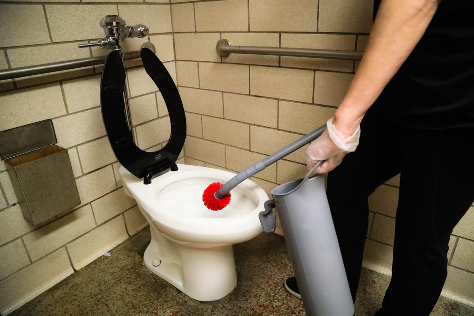 Manche, porte brosse, 2 brosses