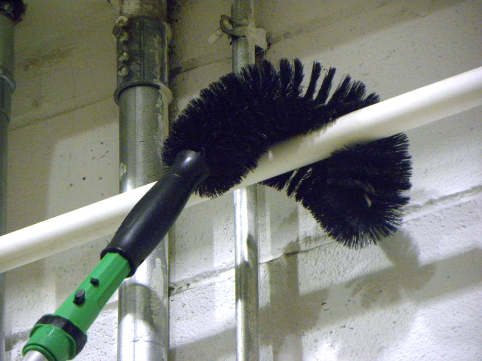 Brosse à epousseter les tuyaux, ronde